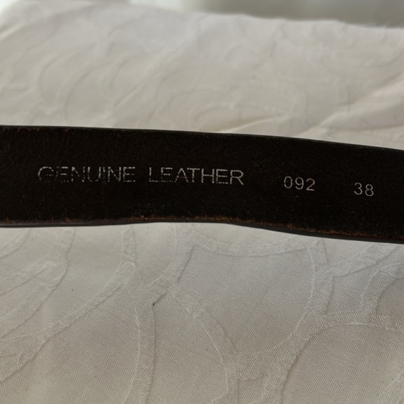 GEORGIA BULL DOGS Dark brown genuine leather men’s belt. Size 38. - Picture 12 of 12